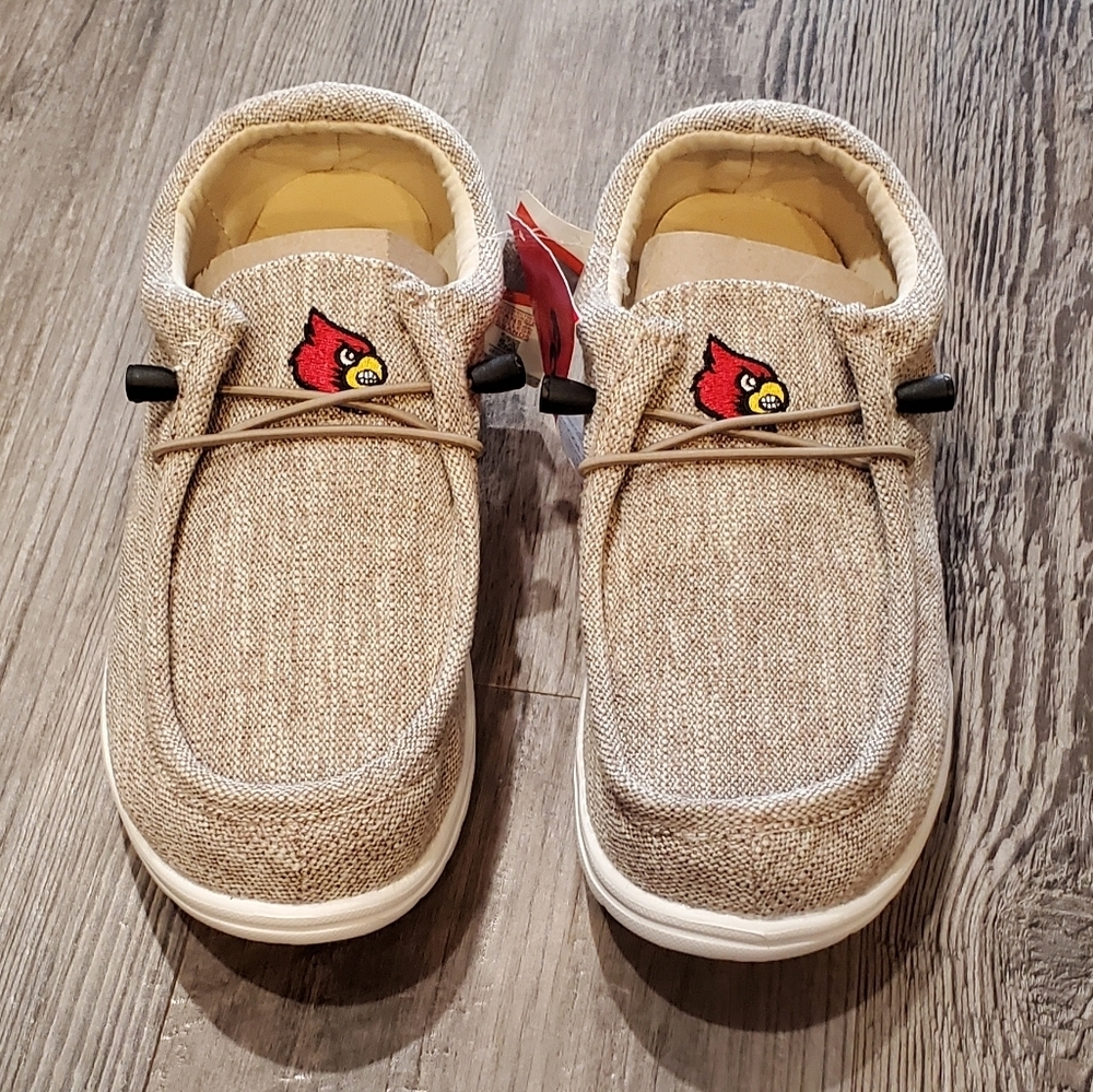 FOCO NCAA Lousville Cardinals Lightweight Loafers Size Medium 9/10